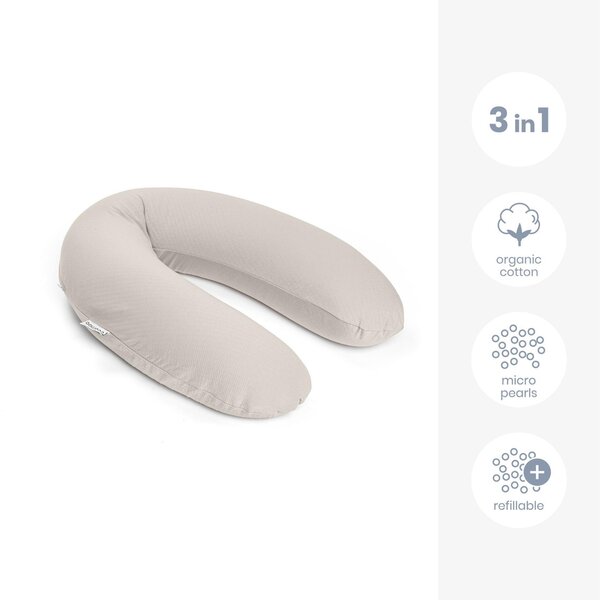 Doomoo Buddy nursing pillow, Tetra Jersey Sand - Doomoo