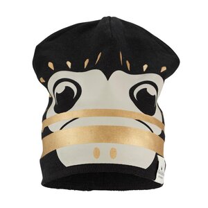 Elodie Details Winter Beanie - Gilded Playful Pepe 0-6m Black/Gold 0-6M - NAME IT