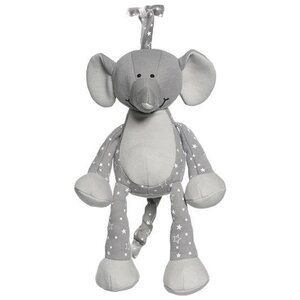 Teddykompaniet soft toy musical organic Stars 25cm,, Elephant - Taf Toys