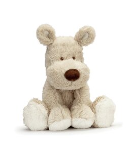 Teddykompaniet 2091-Teddy Cream Dog, Small Grey - Fehn