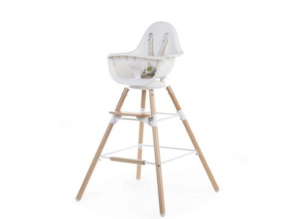 Childhome Evolu One.80° Chair 2in1 with bumper, Natural White - Childhome