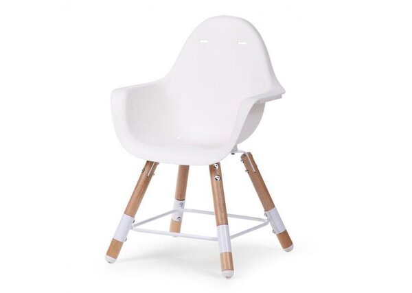 Childhome Evolu 2 Chair Natural/White 2in1 + Bumper - Childhome