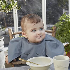 Elodie Details Baby Bib  Humble Hugo One Size Dusty Blue - Done by Deer