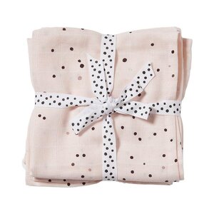 Done by Deer Burp cloth, 2 pack, Dreamy Dots, Powder - Nordbaby