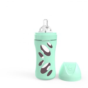 Twistshake Anti-Colic Glass Bottle 260ml Pastel Green - Suavinex