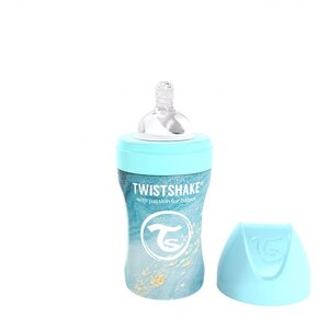 Twistshake Anti-Colic Stainless Steel 260ml Marble Blue - Twistshake