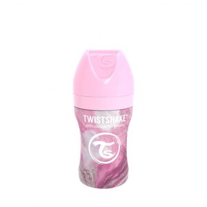 Twistshake Anti-Colic Stainless Steel 260ml Marble Pink - Twistshake