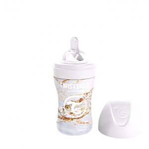 Twistshake Anti-Colic termoss - barošanas pudelīte 260ml Marble White - Twistshake