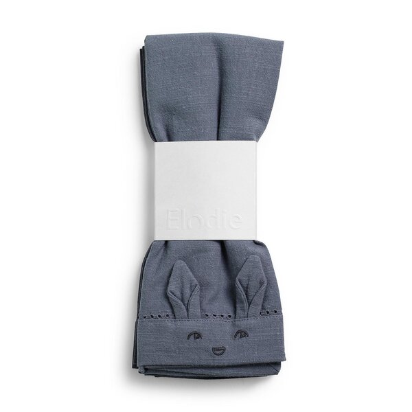 Elodie Details Baby napkins 2pcs Dusty Blue / Dk Blue - Elodie Details