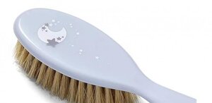 BabyOno 567/04 Hairbrush and comb, natural bristle Grey - BabyOno