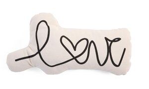 Childhome canvas cushion love letter White - Elodie Details