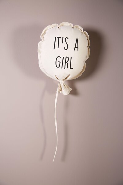 Childhome canvas balloon deco girl 35x26x8 White - Childhome