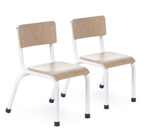 Childhome small metal wood chair 2pcs Natural/White - Childhome