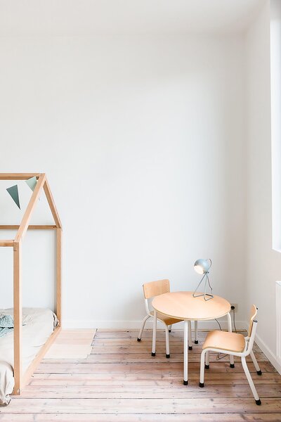 Childhome small metal wood chair 2pcs Natural/White - Childhome
