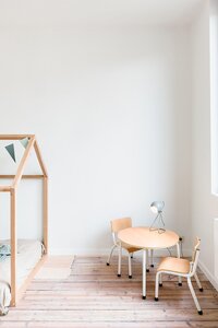 Childhome small metal wood chair 2pcs Natural/White - Childhome
