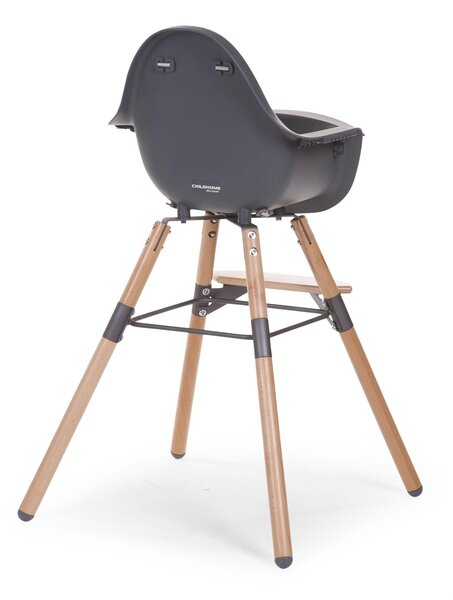 Childhome evolu 2 chair natural / anthracite 2 in 1 + bumper - Childhome