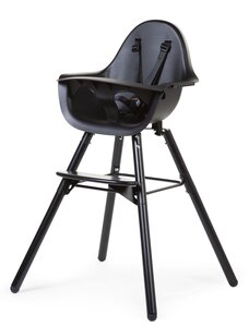 Childhome evolu 2 chair black / black 2 in 1 + bumper - Joie