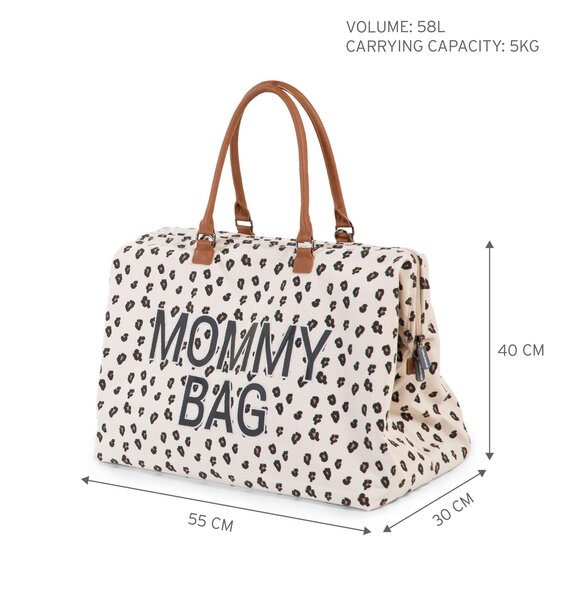 Childhome mommy bag big canvas Leopard - Childhome
