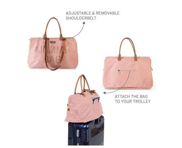 Childhome Mommy Bag suur tarvikute kott Pink/Copper - Childhome