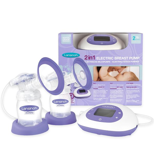 Lansinoh 2-in-1 Electric Breast Pump BPA/BPS free  Violet - Lansinoh