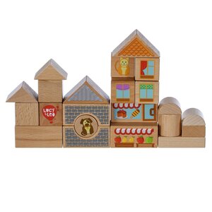 Lucy & Leo wooden toy Blocks (mid set, 25 ps) - Lucy & Leo