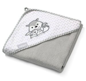 BabyOno bamboo полотенце с капюшоном 100x100cm, Grey - Leander