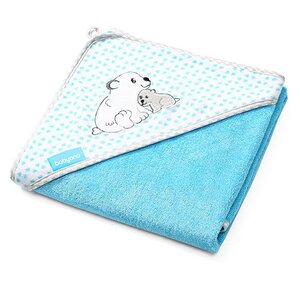 BabyOno bamboo полотенце с капюшоном 100x100cm, Blue - Leander