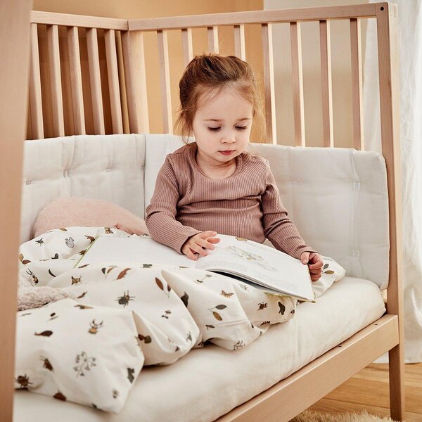 Leander Linea baby cot 65x132cm, Beech - Leander