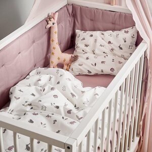 Leander бортик для кровати Linea and Luna, Dusty Rose - Nordbaby
