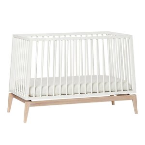 Leander Luna baby cot 120x60cm, White/Oak  - Graco