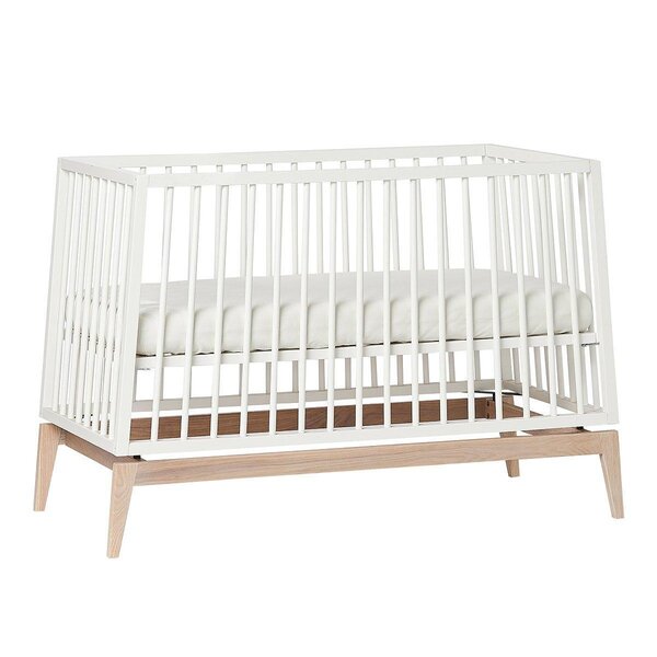 Leander Luna baby cot 120x60 cm, White/Oak  - Leander