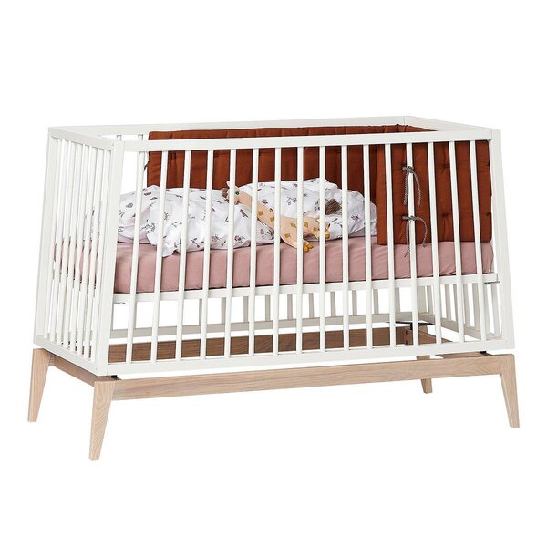 Leander Luna baby cot 120x60 cm, White/Oak  - Leander