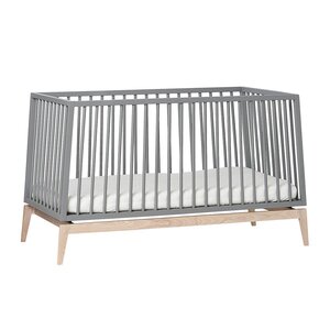 Leander Luna baby cot 140x70cm, Grey/Oak  - Leander