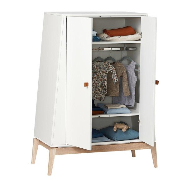 Leander Luna wardrobe 138x103, White Oak - Leander