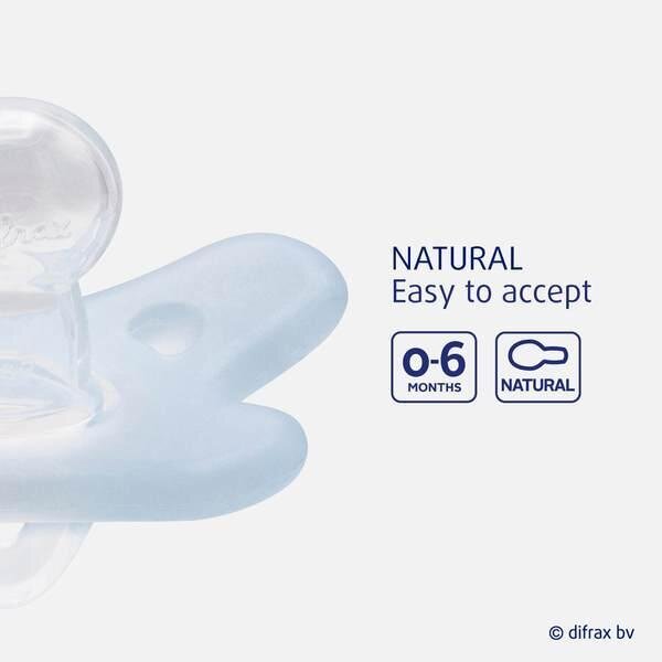 Difrax silikoonist lutt Natural 0-6 kuud - Difrax