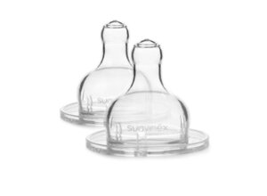 Suavinex  Wide neck 3 position silicone teat 2pcs - Suavinex