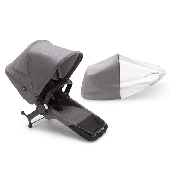 Bugaboo Donkey 5 Duo kомплект коляски Black/Grey Melange, Grey Melange - Bugaboo