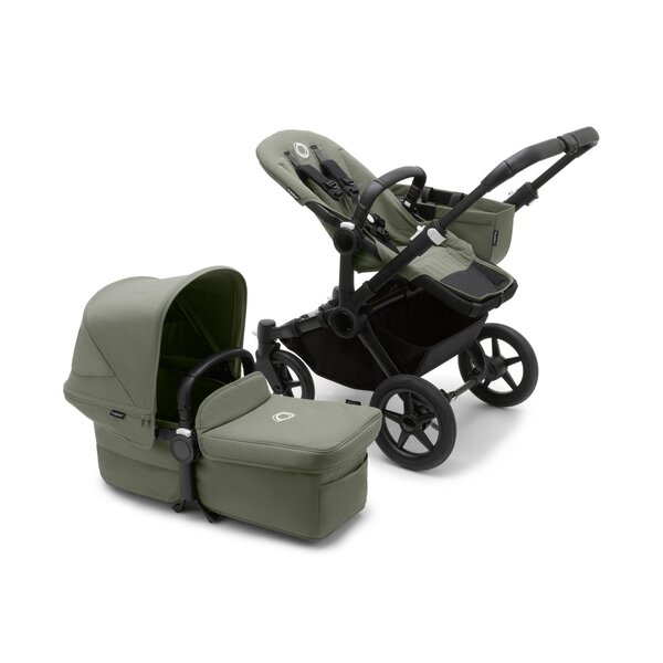 Bugaboo Donkey 5 Twin kомплект коляски Black/Forest Green, Forest Green - Bugaboo