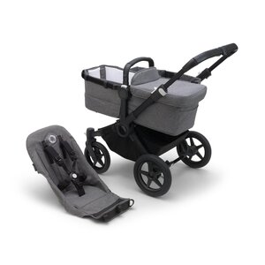 Bugaboo Donkey 5 база бeз капюшона Black/Grey Melange - Cybex