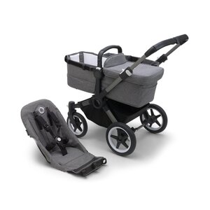 Bugaboo Donkey 5 base Graphite with fabrics Grey Melange - Bugaboo