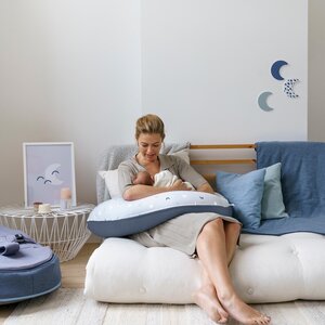 Doomoo Buddy nursing pillow, Blue Grey Moon - Doomoo