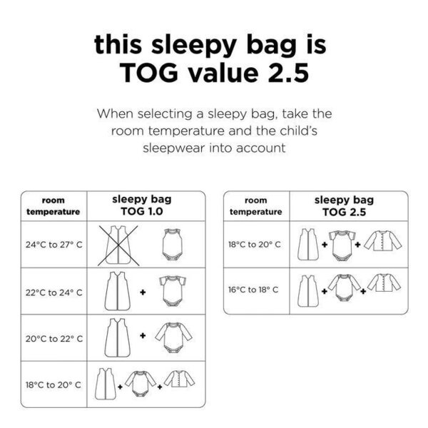 Done by Deer sleeping bag TOG 2.5 Lalee 70 cm Powder - Done by Deer