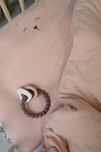 Nordbaby musliinist voodipesu komplekt 100X130cm, Mus Peach - Nordbaby