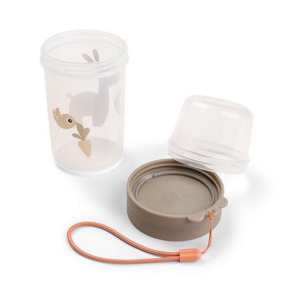Done by Deer To go 2-way snack container Lalee Sand,  L  - Done by Deer
