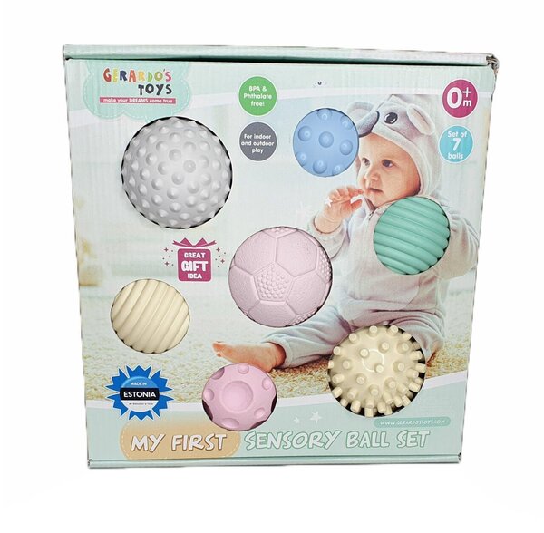 Gerardos Toys My First Sensory Ball Set 7pcs, Multicolor - Gerardos Toys