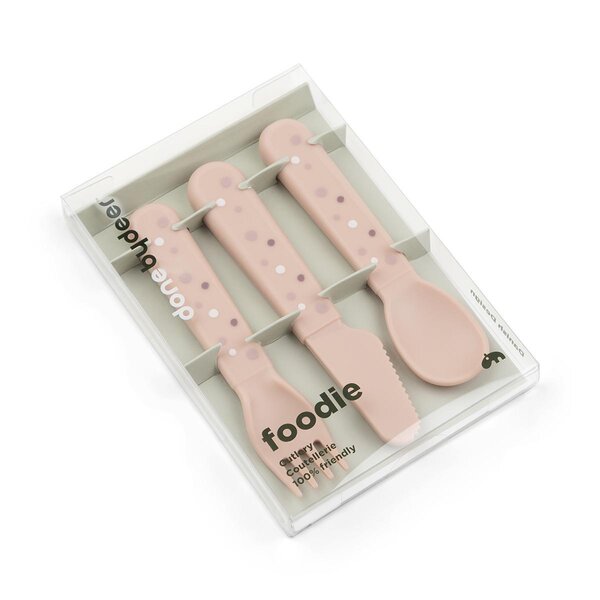 Done by Deer söögiriistade komplekt Foodie Happy dots Powder - Done by Deer