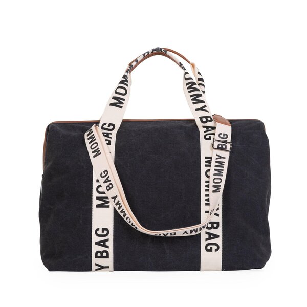 Childhome Mommy Bag сумка Signature Canvas Black - Childhome
