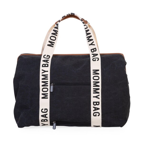 Childhome Mommy Bag сумка Signature Canvas Black - Childhome