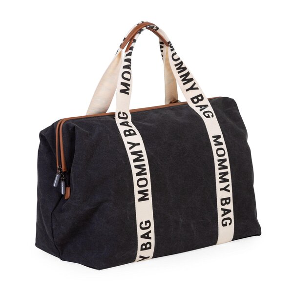 Childhome Mommy Bag сумка Signature Canvas Black - Childhome