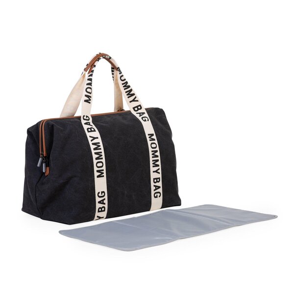 Childhome Mommy Bag сумка Signature Canvas Black - Childhome